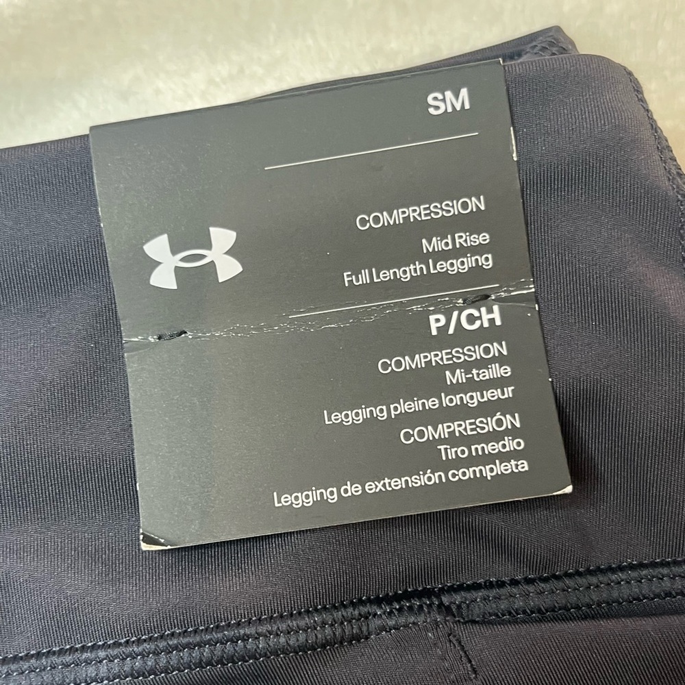 NWT Womens Black and Purple Compression Under Armour Athletic Legging Size S - Picture 7 of 10